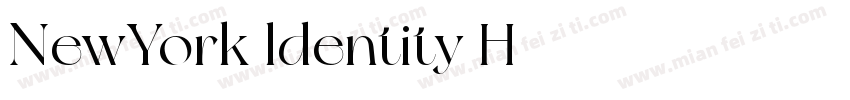 NewYork ldentity H 常规字体转换